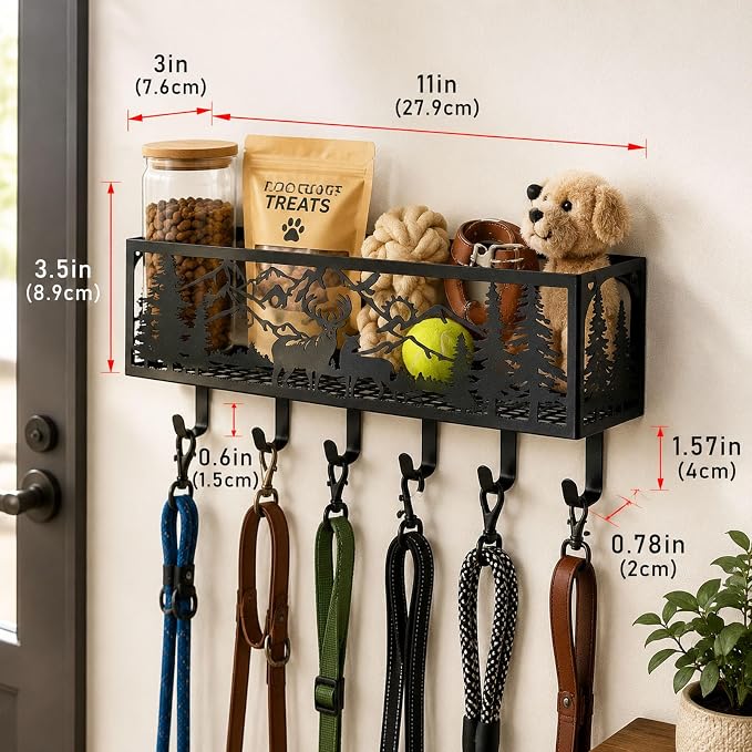 Deer Metal Wall Mail Organizer Wall Mounted Key and Mail Holder Mail Basket - Image 8