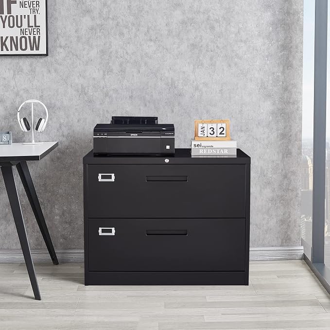 2 Drawer File Cabinet, Lateral Filing Cabinets - Image 2