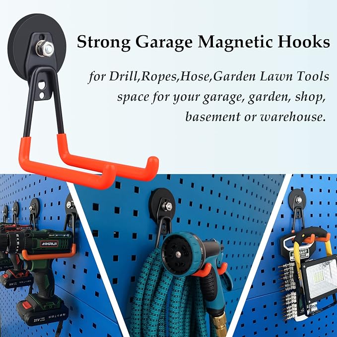 ULIBERMAGNET Magnetic Power Tool Organizer, Cordless Drill Garage Hook Heavy - Image 7