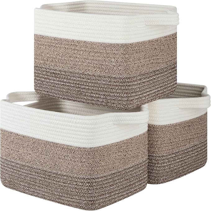 Storage Basket for Organizing, Woven Baskets for Storage, Rectangle Decorative by OIASKET