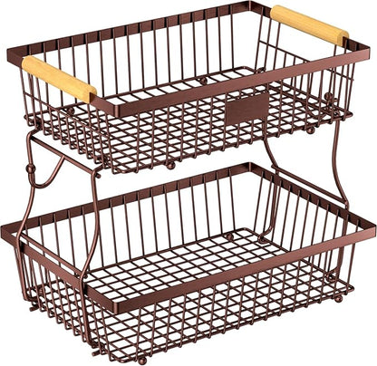 2 Tier Fruit Basket for Kitchen Counter by Unknown