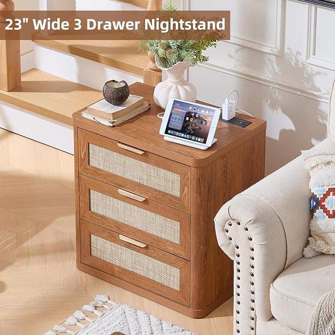 LEYAOYAO Rattan Night Stand Set of 2 - Image 7