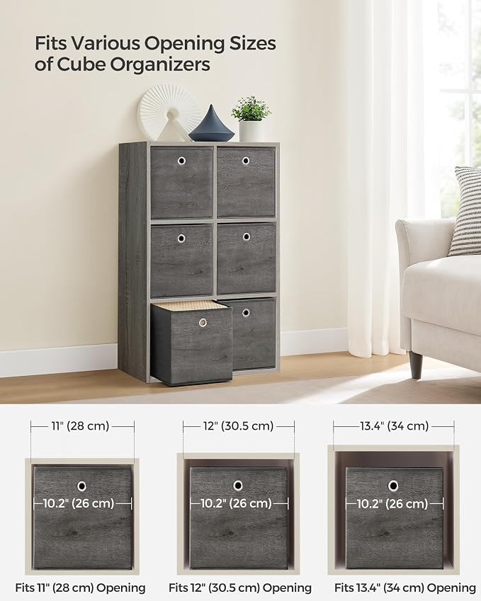 SONGMICS Storage Cubes, Foldable Fabric Storage Bins, 10.2 x 10.2 x 11 Inches - Image 4
