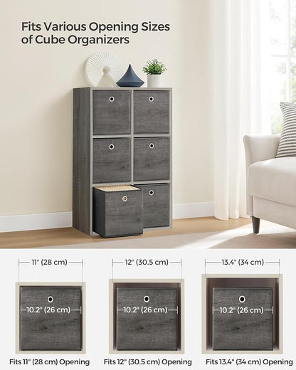 SONGMICS Storage Cubes, Foldable Fabric Storage Bins, 10.2 x 10.2 x 11 Inches - Image 4