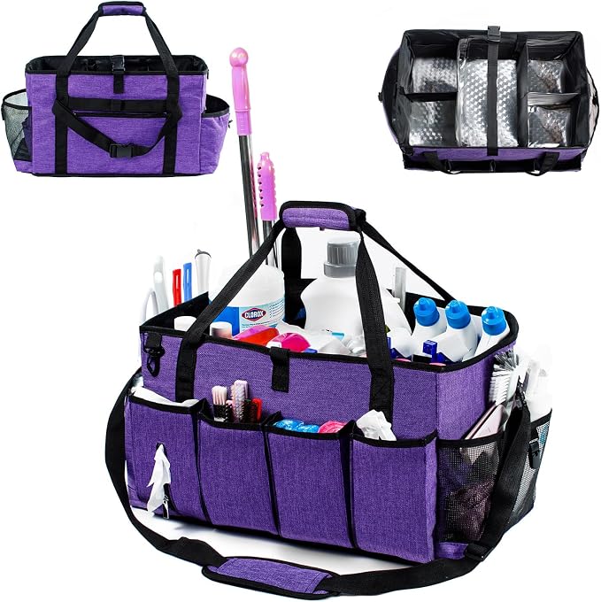 XL Professional Cleaning Caddy for Cleaning Suppliers, Cleaning Organizer by FRECOLSH