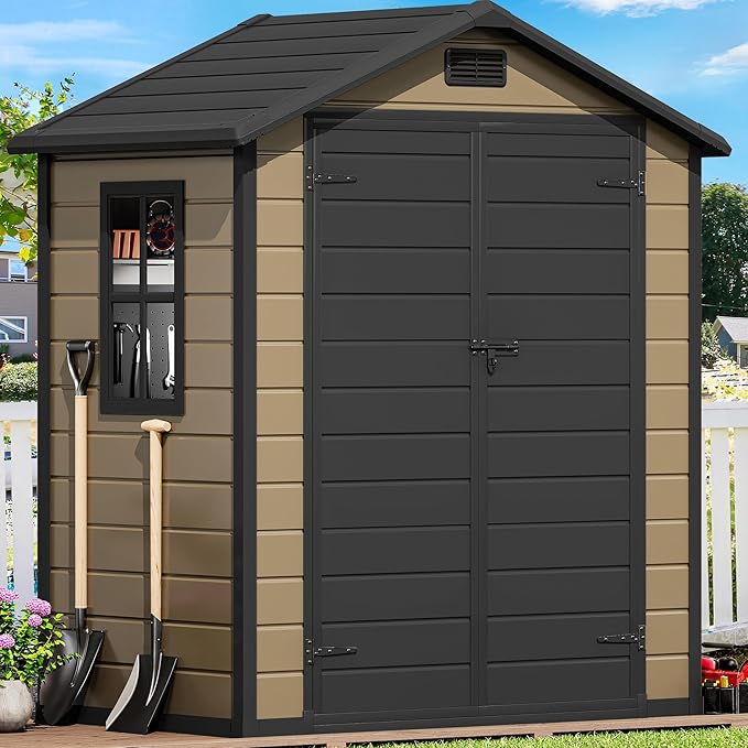 DWVO 6x4 FT Storage Shed Plastic by DWVO