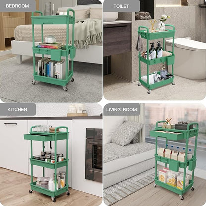REBECAT 3 Tier Rolling Utility Cart - Image 5