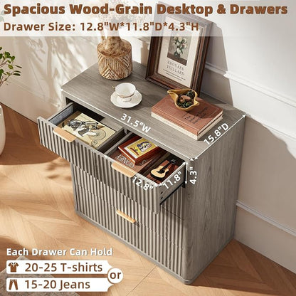 LEYAOYAO Fluted 5 Drawers Dresser - Image 5