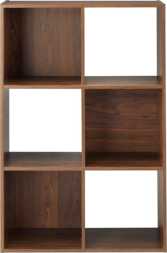 Whitmor 6 Cube Bookcase Storage Organizer, 3 Tier Stackable MDF Bookshelf - Image 3