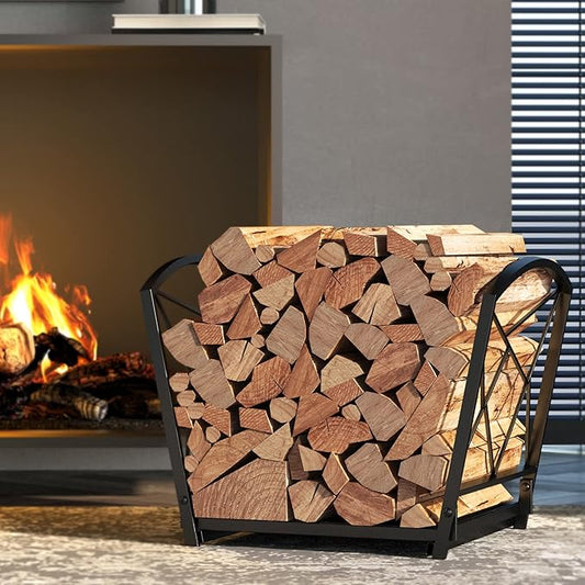 Fire Beauty Firewood Log Rack, Iron Wood Lumber Storage Holder by FireBeauty