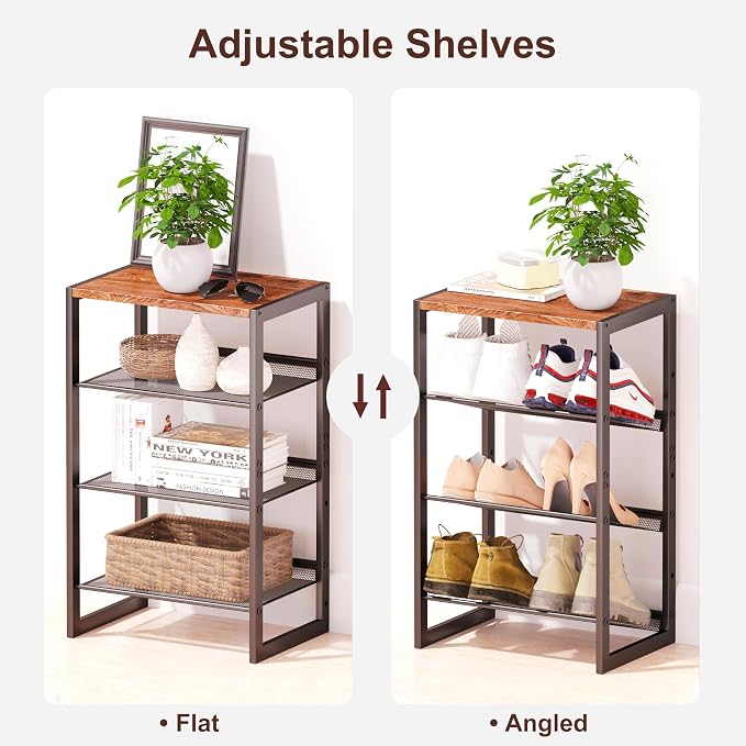CHEMPFR Narrow 4-Tier Shoe Rack, Slim Space-Saving Shelf - Image 5