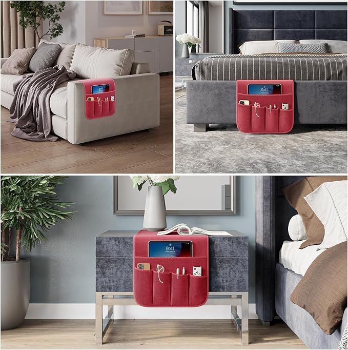 Armrest Organizer Non Slip Remote Control Holder Arm Chair Couch Caddy - Image 5