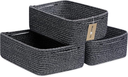Large Shallow Organizing Baskets 15x11x5.1 Inches by MiniArkStorageBasketsHome