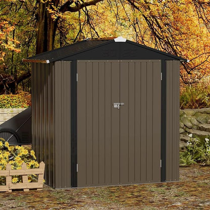 JUMMICO Metal Outdoor Storage Shed 6 x 4 FT Metal Shed - Image 8