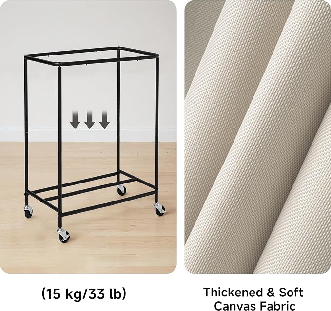 StorageWorks Laundry Hamper, 90L Rolling Laundry Sorter Cart - Image 4