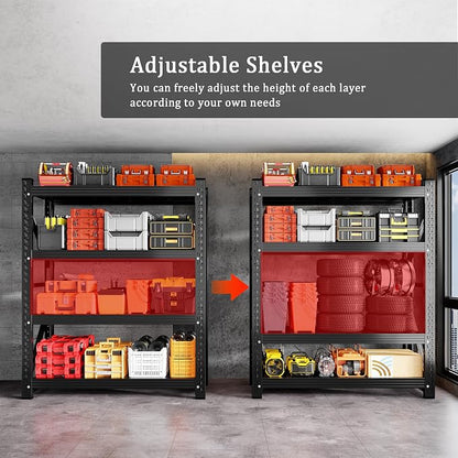 4000LBS Garage Shelving 48" W Garage Shelving Heavy Duty 4-Tier Metal Storage - Image 5