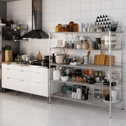 24" Deep x 60" Wide x 64" Height Wire Shelving Kit | 5-Tier | NSF Commercial - Image 2