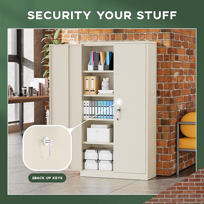 Greenvelly Metal Garage Storage Cabinet - Image 6