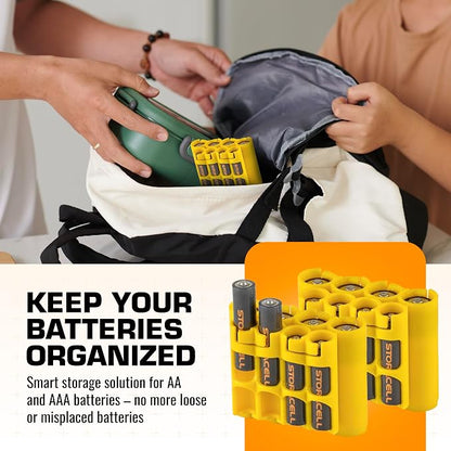 Storacell AA + AAA Combo Battery Storage Caddy and Dispenser, Holds 4 AA + 4 - Image 2