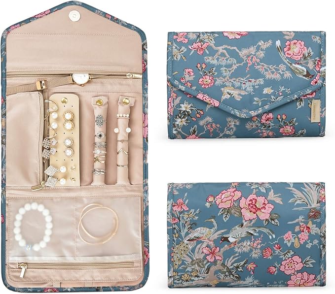 BAGSMART Travel Jewellery Organiser Roll Foldable Jewelry Case by BAGSMART