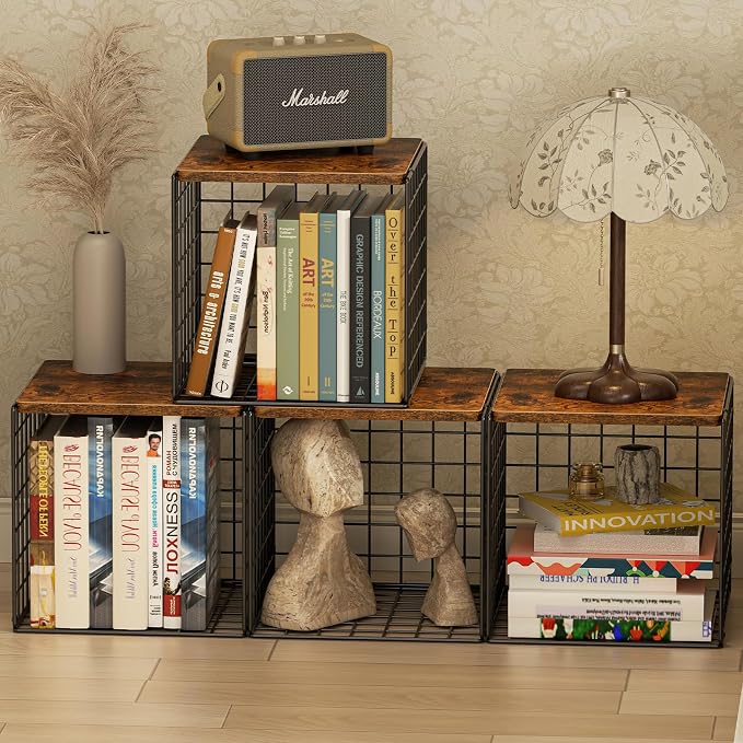 Dmevkic 2 Cube DIY Stackable Small Bookcase, Bookshelf by Dmevkic