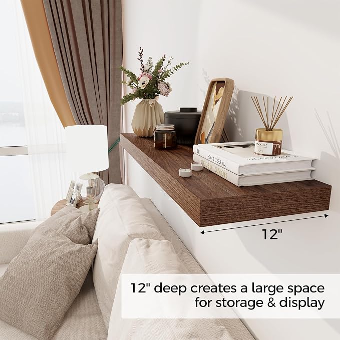 Floating Shelves 36 Inch Long, 12 Inch Deep Floating Shelves - Image 4