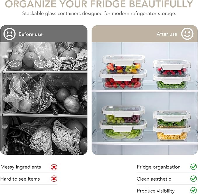 GENICOOOK Glass Fruit Storage Containers - Image 4
