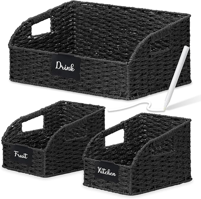 Wicker Baskets for Organizing, Kitchen Counter by Unknown