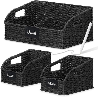 Wicker Baskets for Organizing, Kitchen Counter by Unknown