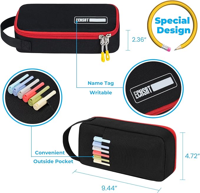 ECHSRT Large Capacity Pencil Case - Image 2