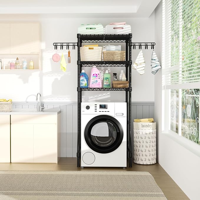 Ulif U8 Mini Laundry Room Storage Organizer, Over the Washer and Dryer Storage - Image 5