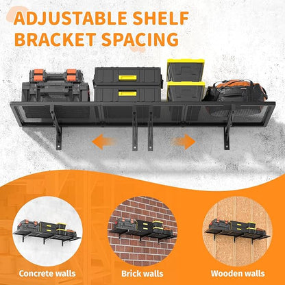2 Pack Garage Wall Shelving, 1x3.85ft Heavy Duty Garage Shelving Wall Mounted - Image 4