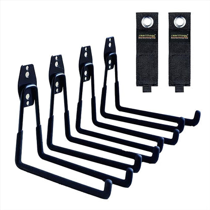 Garage Hooks, 4 Pack Wall Mount Storage Hanger by SMARTOLOGY