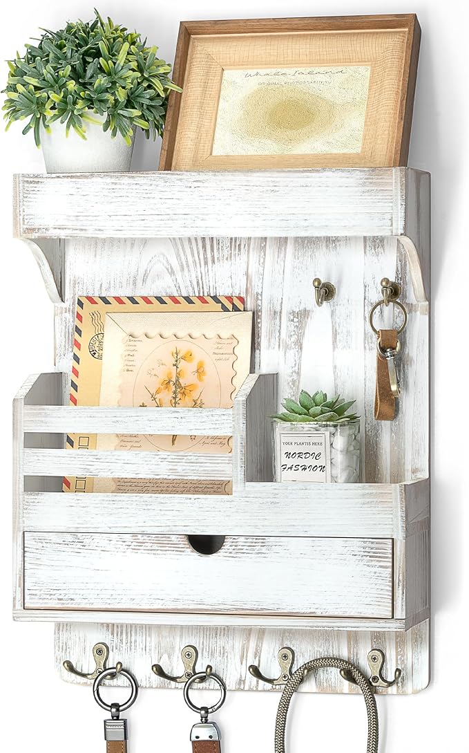 Rebee Vision Farmhouse Key Holder Wall Mount by REBEEVISION