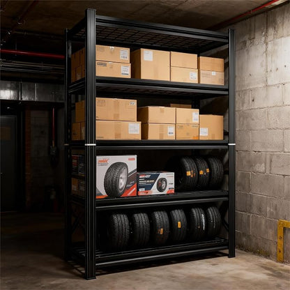 35''W Wire Shelving Unit, 3000 Lbs Heavy-Duty Garage Storage Shelves, 5-Tier - Image 5