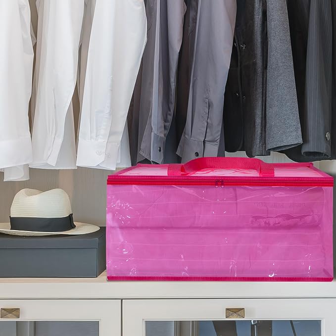 Vieshful Pink 40L Clear Clothes Storage Bag - Image 6