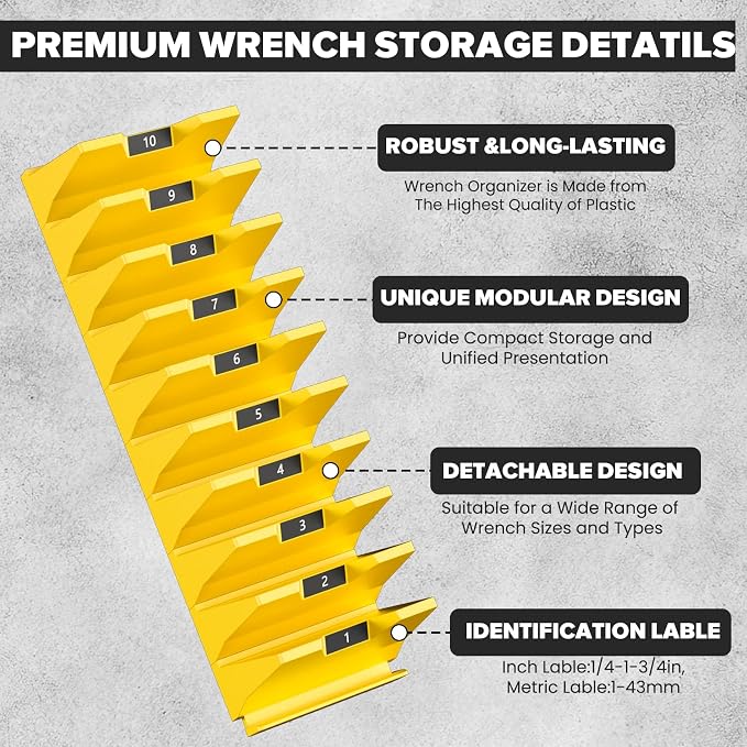 40PCS Modular Wrench Organizer Wrench Holder - Image 5