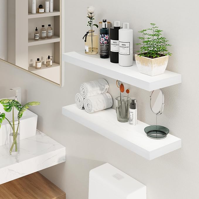 Fun Memories White Floating Shelves 36 Inch Long, 8 Inch Deep Floating Shelf - Image 2