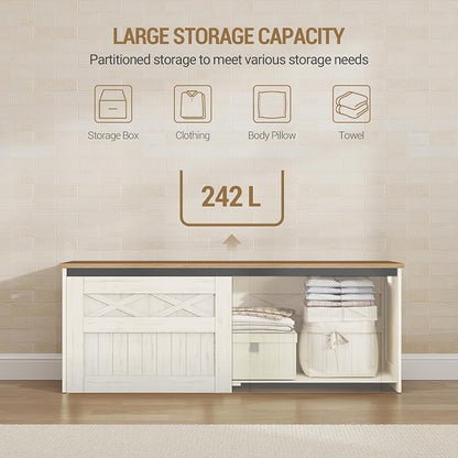 Hzuaneri 47" Storage Bench, Lift Top, 210L/55 Gal Large Storage Chest | | 330lb - Image 5