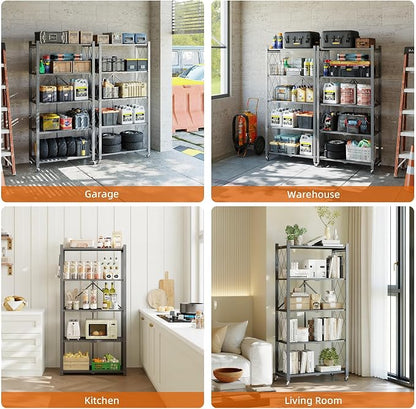 Fenbeli Foldable Shelves with Wheels - Image 8