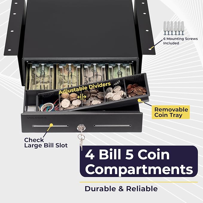 Volcora 13" Electronic Cash Register Drawer - Image 3
