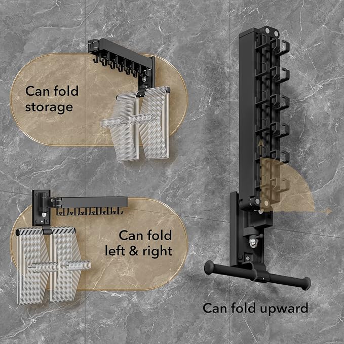 Clothes Drying Rack, Laundry Drying Rack Wall Mount, Wall Mounted Clothes Rack - Image 8