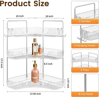 Corner Bathroom Counter Organizer 3-Tier Bathroom Organizer Countertop - Image 2