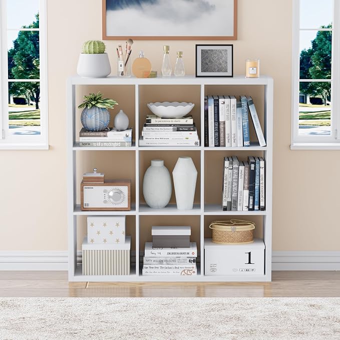 Cube Storage Organizer Bookcase, Decorative 11 inch Open Back Cubical Shelf - Image 2