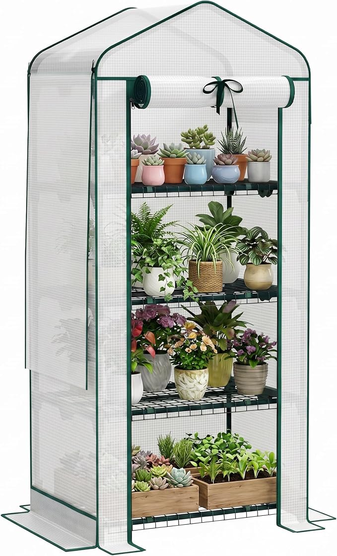 Mini Greenhouse, Plant Shelf Greenhouse by Unknown