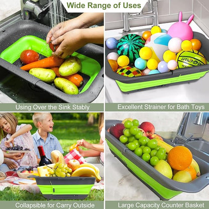 ROTTOGOON 7Qt Collapsible Colander Strainer, Expandable Over the Sink Colander - Image 3