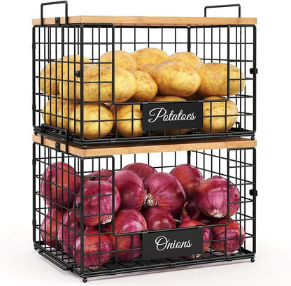 2 PACK XXL Potato and Onion Storage Bins, Pantry Organizers and Storage | - Image 7