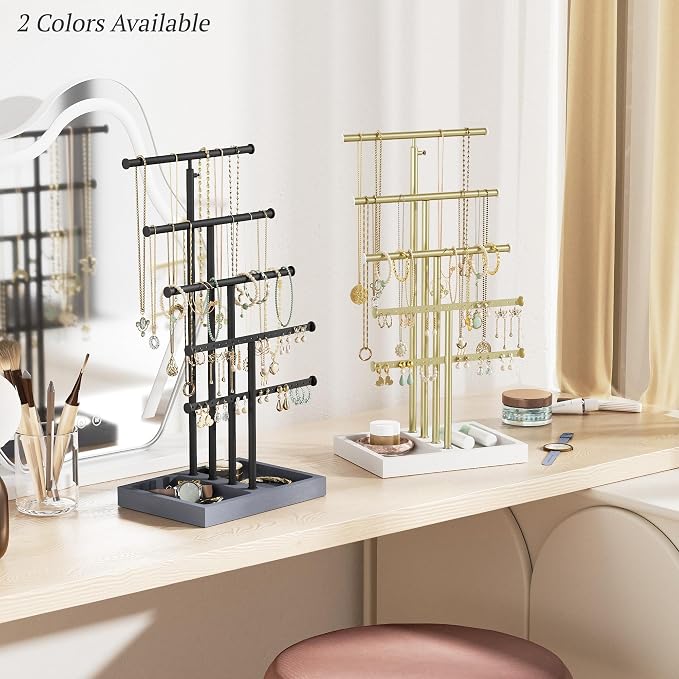 Love-KANKEI Jewelry Organizer Stand, 5 Tier Large Necklace Holder - Image 8