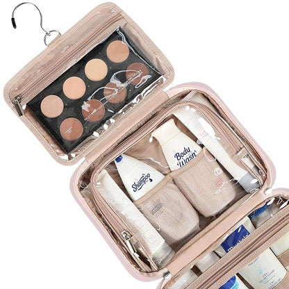 NISHEL Travel Toiletry Bag for Women, Makeup Essentials Organizer, Hanging Case - Image 3