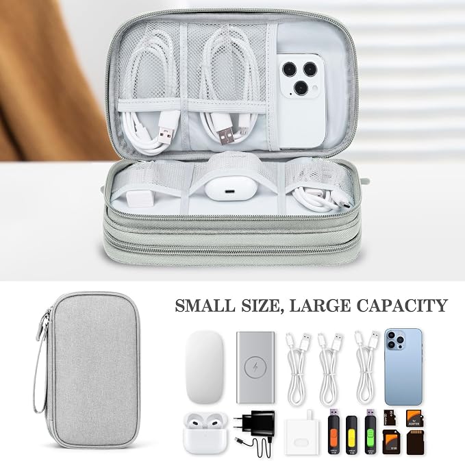 FYY Travel Electronic Cable Organizer Bag, Pouch Electronic Accessories Carry - Image 6